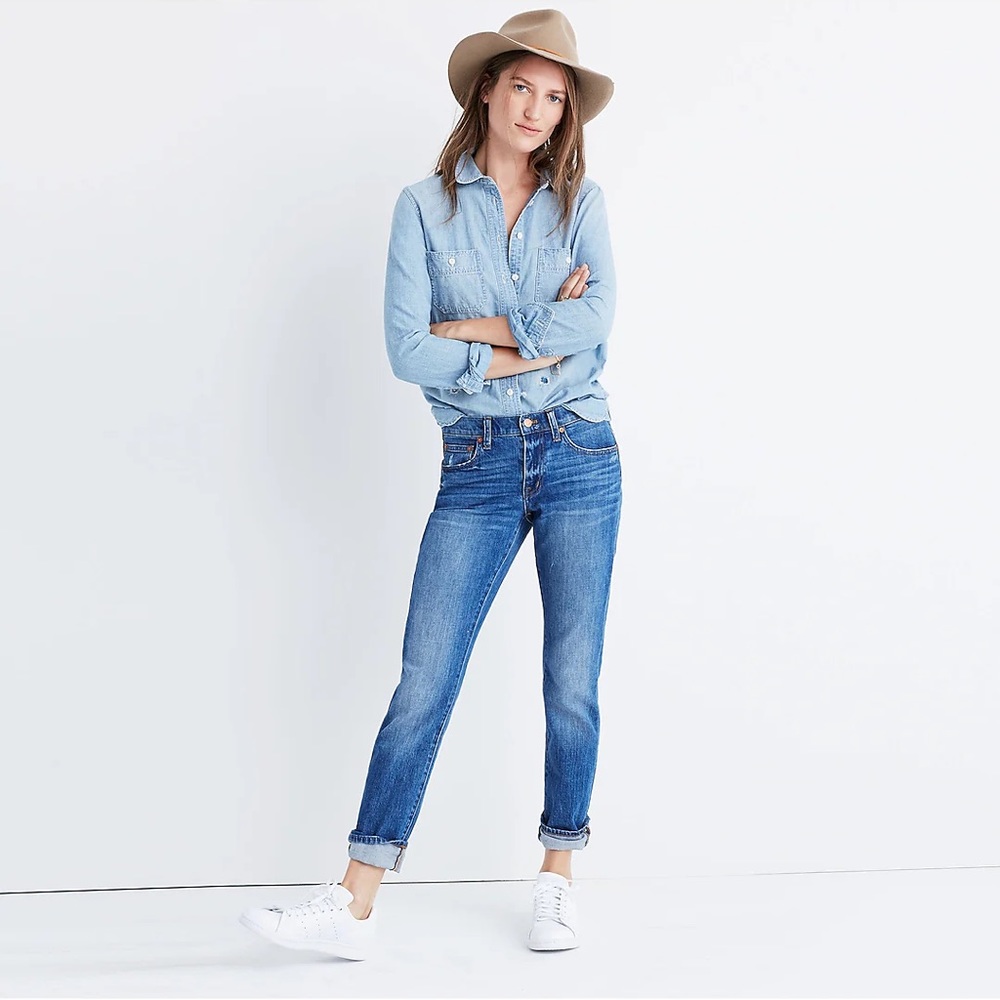 MADEWELL THE SLIM BOYJEAN in Walton Wash Skinny Jeans Style F2819 Size‎ 25